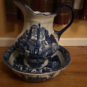 Vintage ChurchHill 11 inch pitcher with matching Basin